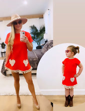 Load image into Gallery viewer, The Roses are Red Mini-me Mumu